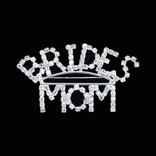 BRIDES MOM Rhinestone Pin Brooch Style No[568398] BR996-S